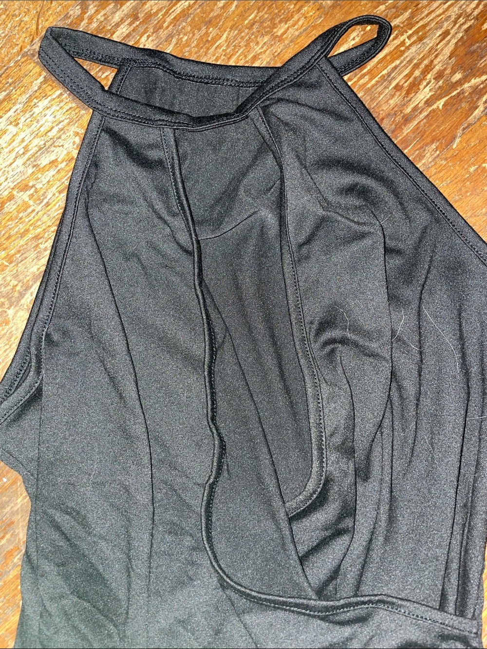 Black Halter Tank Top - Sleek Minimal Style - Picture 3 of 4